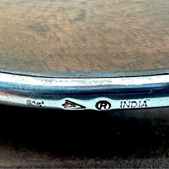 Silpada B1662 Wavy Rosewood & Sterling Silver Bangle Bracelet Retired - Picture 5 of 5